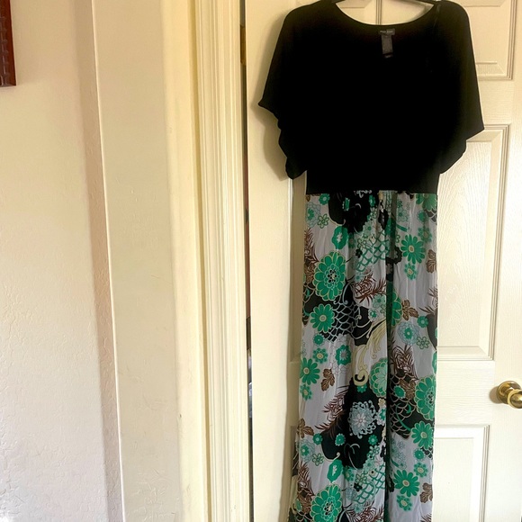 NWOT bisou bisou long drape dress 16 - Picture 1 of 15